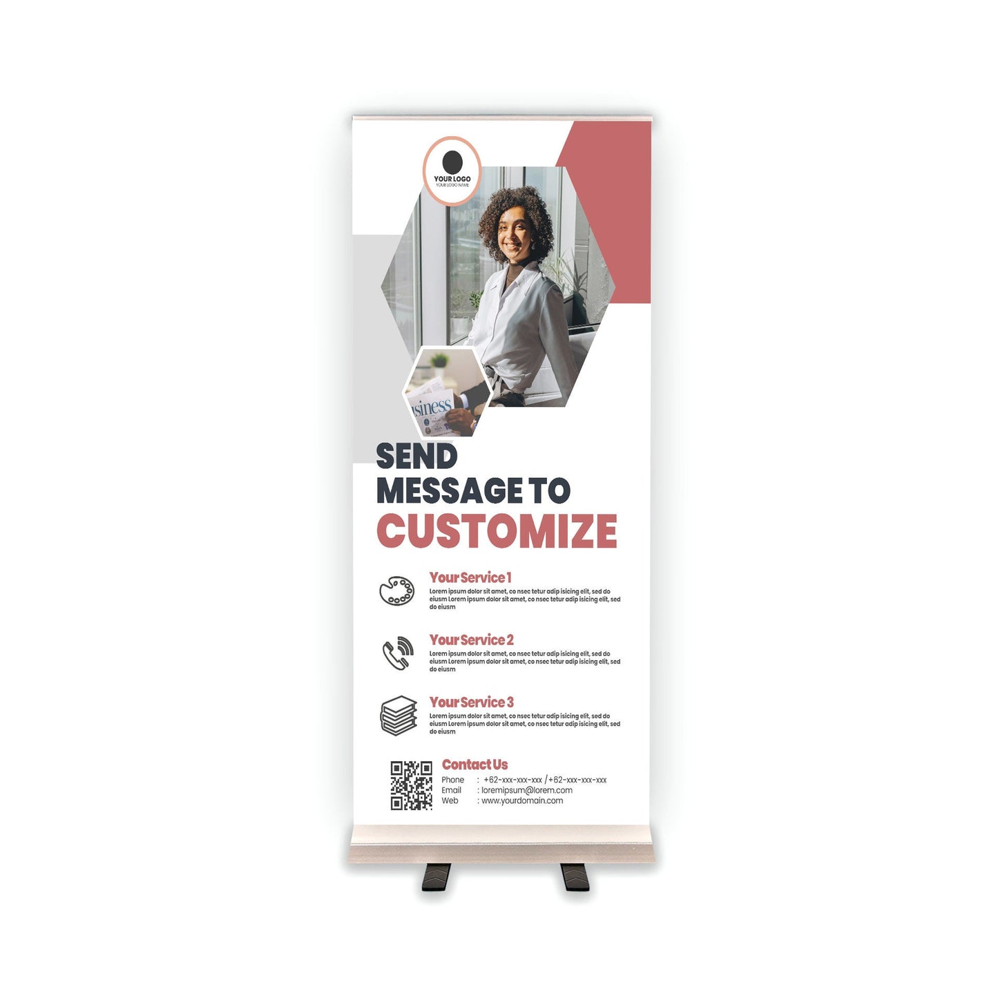 Retractable Banner Stand - P.O.P. Roll Up Banner Display - 81.5" X 33.5" - Banner Sign - Send Message For Custom Order