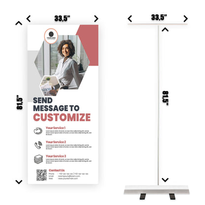 Retractable Banner Stand - P.O.P. Roll Up Banner Display - 81.5" X 33.5" - Banner Sign - Send Message For Custom Order