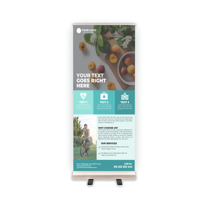 Retractable Banner Stand - P.O.P. Roll Up Banner Display - 81.5" X 33.5" - Banner Sign - Send Message For Custom Order