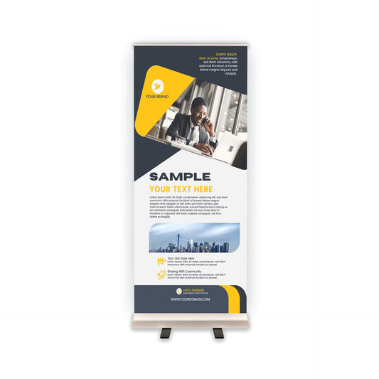 Retractable Banner Stand - P.O.P. Roll Up Banner Display - 81.5" X 33.5" - Banner Sign - Send Message For Custom Order