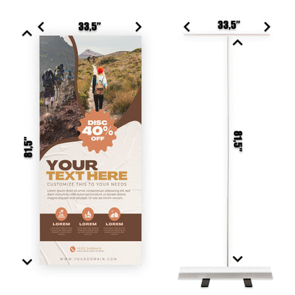 Retractable Banner Stand - P.O.P. Roll Up Banner Display - 81.5" X 33.5" - Banner Sign - Send Message For Custom Order