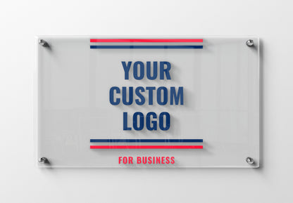 Custom Acrylic Business Sign - Personalized Plexiglass Name Plates for Offices and Companies - Custom Logo Signage