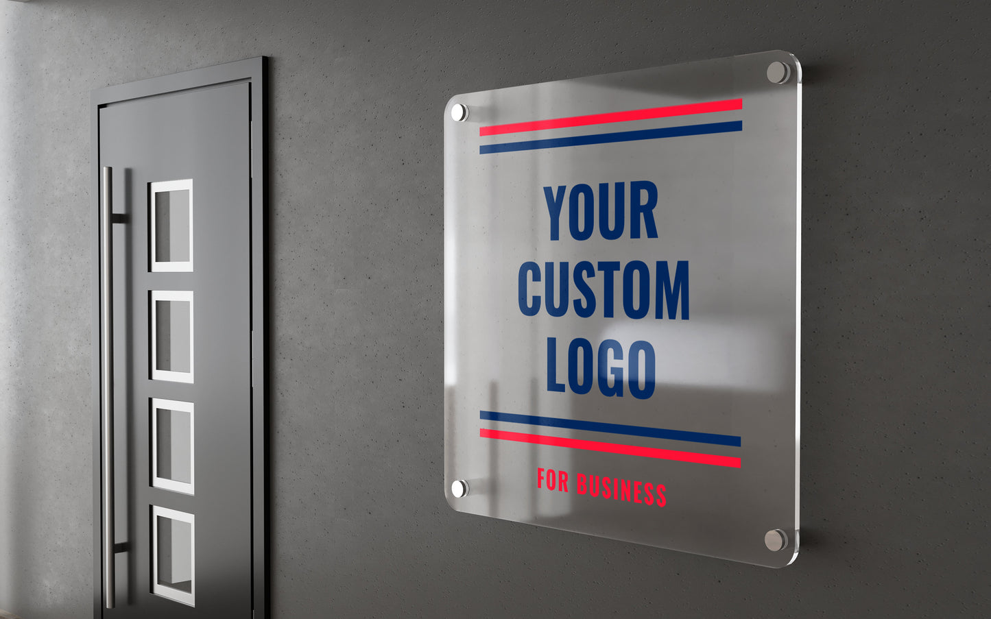 Custom Acrylic Business Sign - Personalized Plexiglass Name Plates for Offices and Companies - Custom Logo Signage