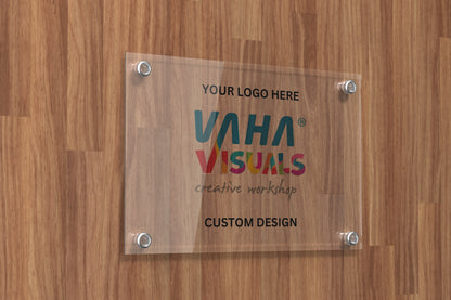 Custom Acrylic Business Sign - Personalized Plexiglass Name Plates for Offices and Companies - Custom Logo Signage