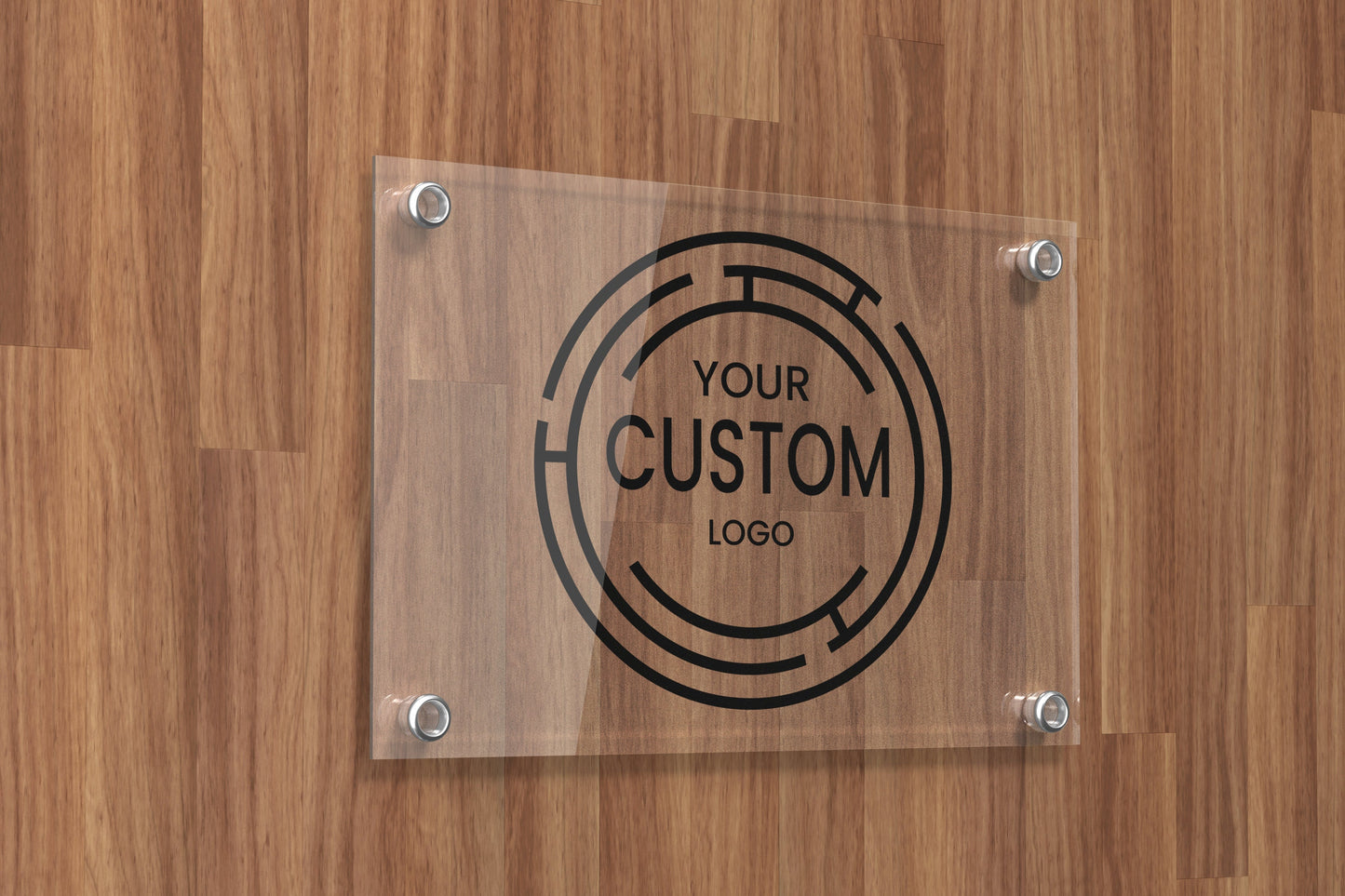 Custom Acrylic Business Sign - Personalized Plexiglass Name Plates for Offices and Companies - Custom Logo Signage