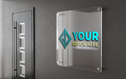 Custom Acrylic Business Sign - Personalized Plexiglass Name Plates for Offices and Companies - Custom Logo Signage