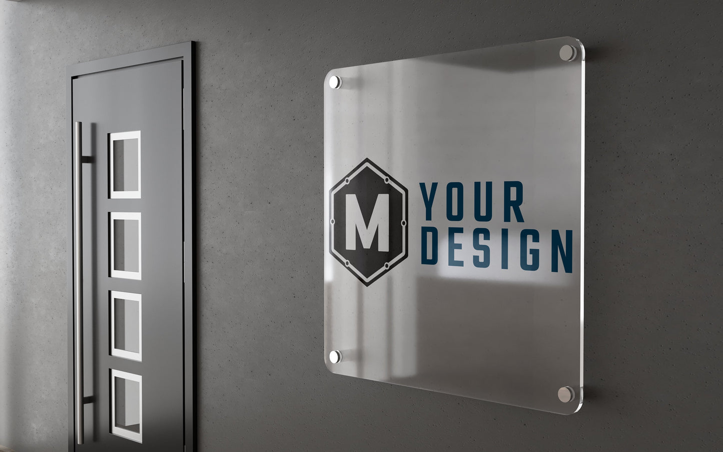 Custom Acrylic Business Sign - Personalized Plexiglass Name Plates for Offices and Companies - Custom Logo Signage