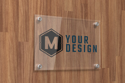 Custom Acrylic Business Sign - Personalized Plexiglass Name Plates for Offices and Companies - Custom Logo Signage