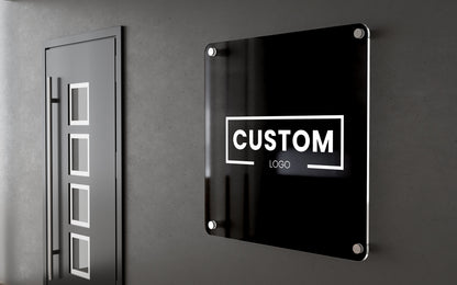 Custom Acrylic Business Sign - Personalized Plexiglass Name Plates for Offices and Companies - Custom Logo Signage