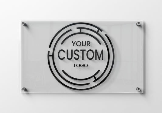 Custom Acrylic Business Sign - Personalized Plexiglass Name Plates for Offices and Companies - Custom Logo Signage