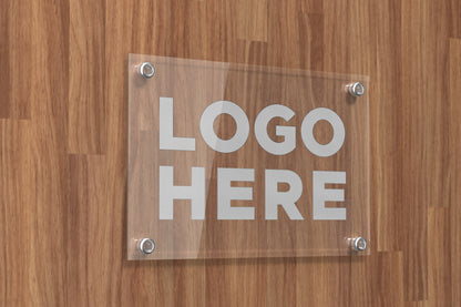 Custom Acrylic Business Sign - Personalized Plexiglass Name Plates for Offices and Companies - Custom Logo Signage