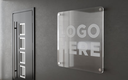 Custom Acrylic Business Sign - Personalized Plexiglass Name Plates for Offices and Companies - Custom Logo Signage