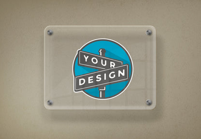 Custom Acrylic Business Sign - Personalized Plexiglass Name Plates for Offices and Companies - Custom Logo Signage