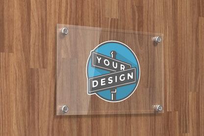 Custom Acrylic Business Sign - Personalized Plexiglass Name Plates for Offices and Companies - Custom Logo Signage