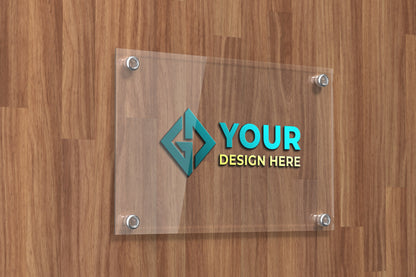 Custom Acrylic Business Sign - Personalized Plexiglass Name Plates for Offices and Companies - Custom Logo Signage