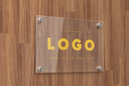 Custom Acrylic Business Sign - Personalized Plexiglass Name Plates for Offices and Companies - Custom Logo Signage