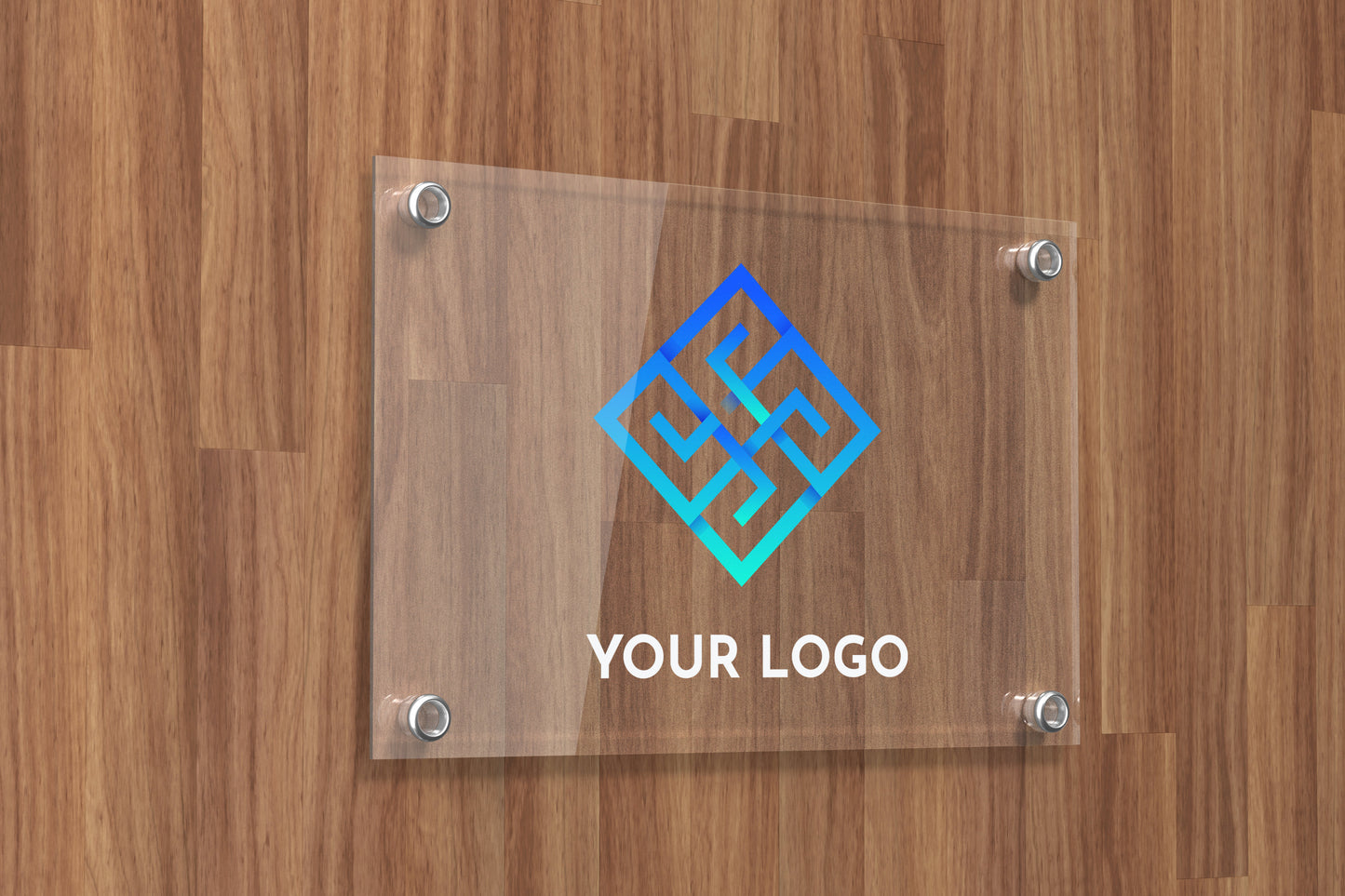 Custom Acrylic Business Sign - Personalized Plexiglass Name Plates for Offices and Companies - Custom Logo Signage