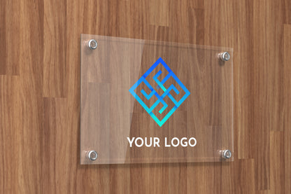 Custom Acrylic Business Sign - Personalized Plexiglass Name Plates for Offices and Companies - Custom Logo Signage