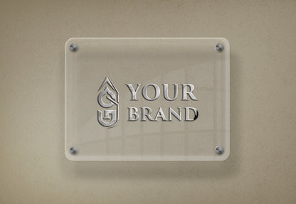 Custom Acrylic Business Sign - Personalized Plexiglass Name Plates for Offices and Companies - Custom Logo Signage