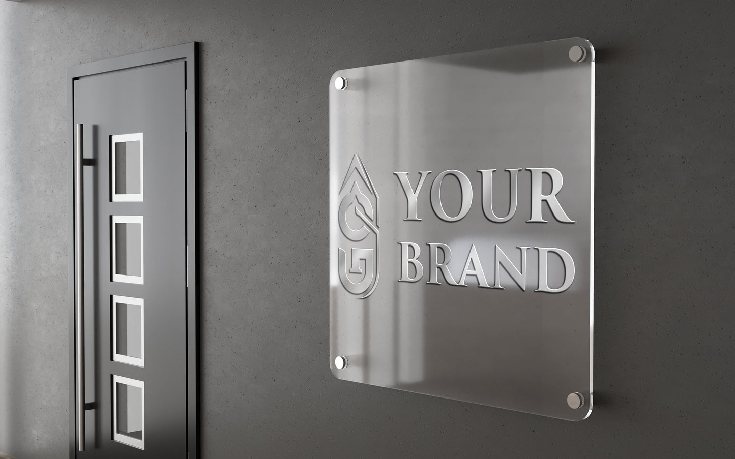 Custom Acrylic Business Sign - Personalized Plexiglass Name Plates for Offices and Companies - Custom Logo Signage