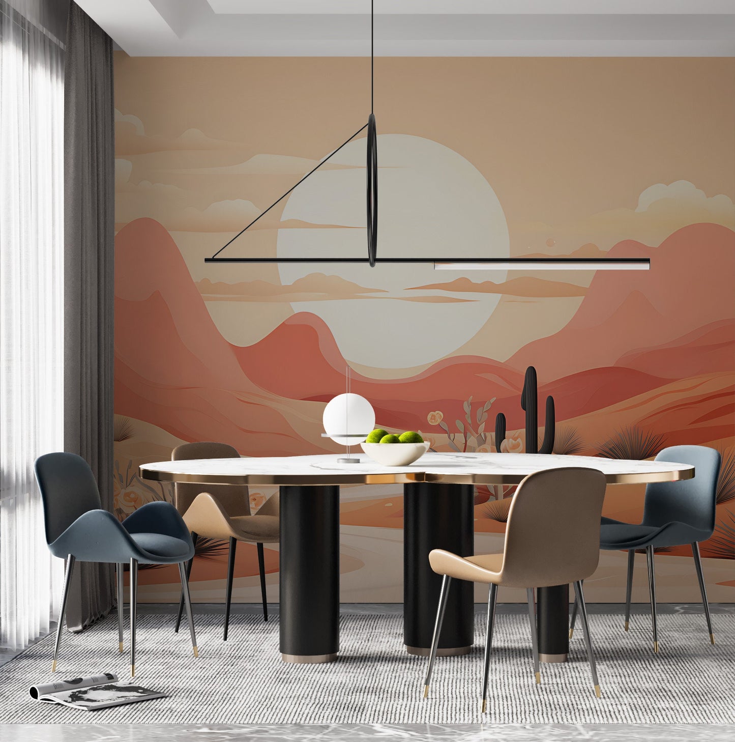 Removable Wallpaper, Custom Wall Size, Wall Decor, Peel & Stick Wall Mural, 24/48" Panel Cut, Reusable, Self Adhesive, 1 Min Easy Install