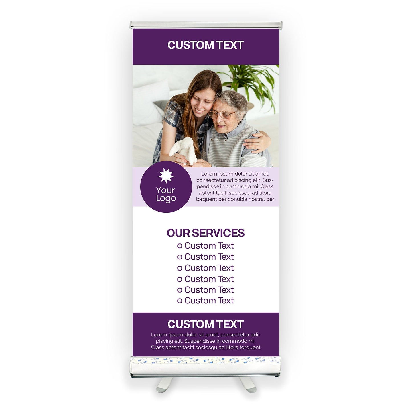 Retractable Banner Stand - P.O.P. Roll Up Banner Display - 81.75" X 24.5" - Banner Sign - Send Message For Custom Order