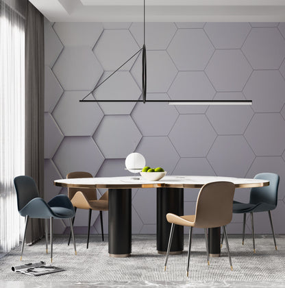 Removable Wallpaper, Custom Wall Size, Wall Decor, Peel & Stick Wall Mural, 24/48" Panel Cut, Reusable, Hexagon,Geometric Self Adhesive, 3D