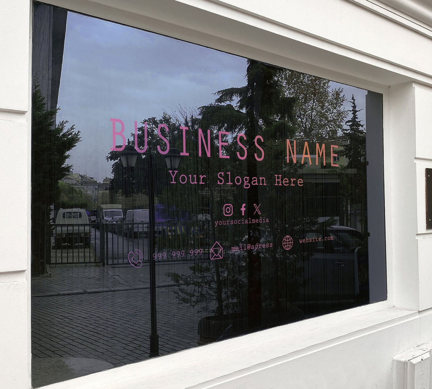 Vinyl Window Decal, Standard / Custom Sizes, PEEL AND STICK, Window Sticker, for Storefront, Businesses, Café, Shop, and More!