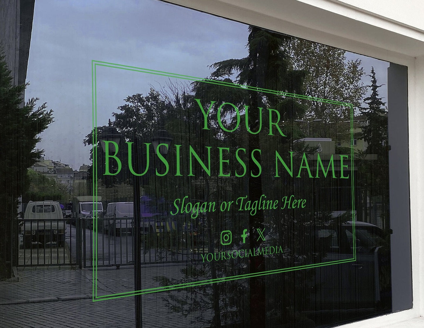 Vinyl Window Decal, Standard / Custom Sizes, PEEL AND STICK, Window Sticker, for Storefront, Businesses, Café, Shop, and More!