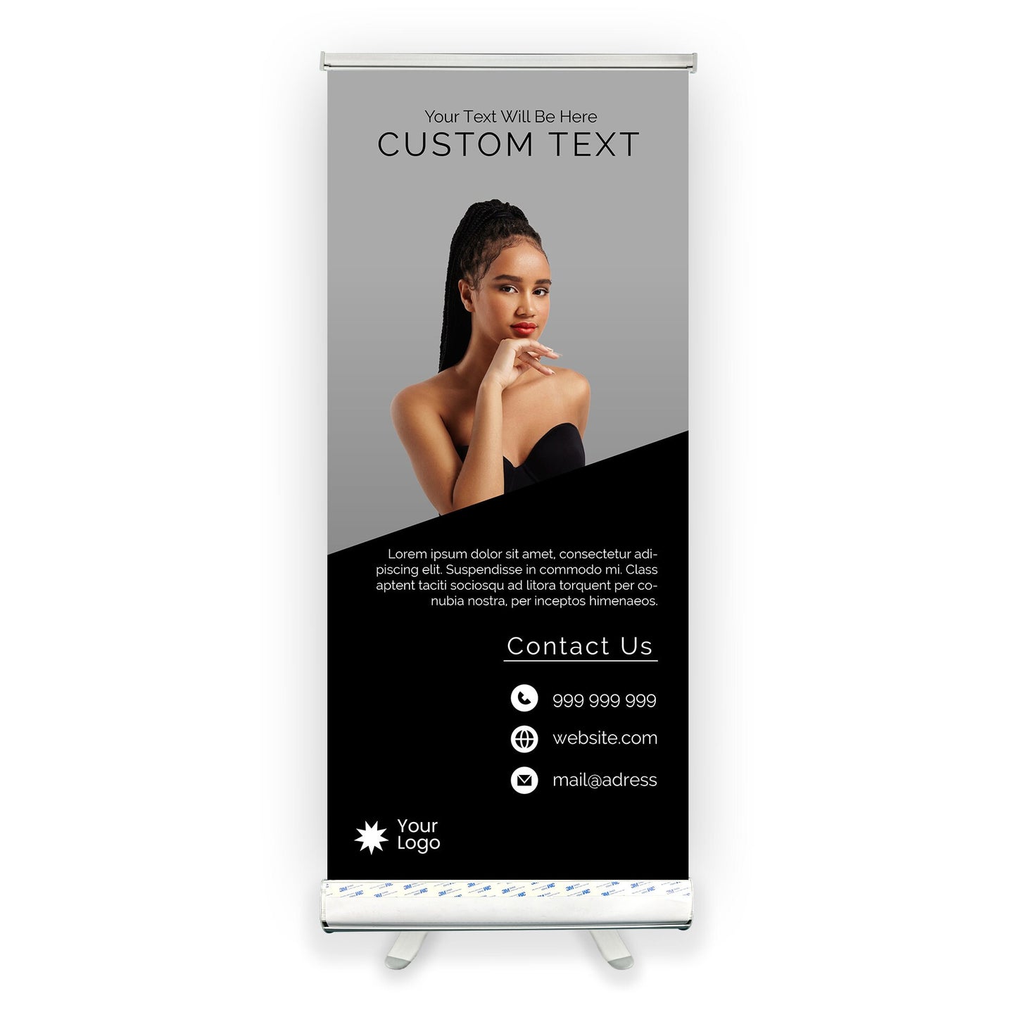 Retractable Banner Stand - P.O.P. Roll Up Banner Display - 81.75" X 24.5" - Banner Sign - Send Message For Custom Order