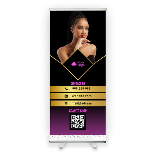 Retractable Banner Stand - P.O.P. Roll Up Banner Display - 81.75" X 24.5" - Banner Sign - Send Message For Custom Order