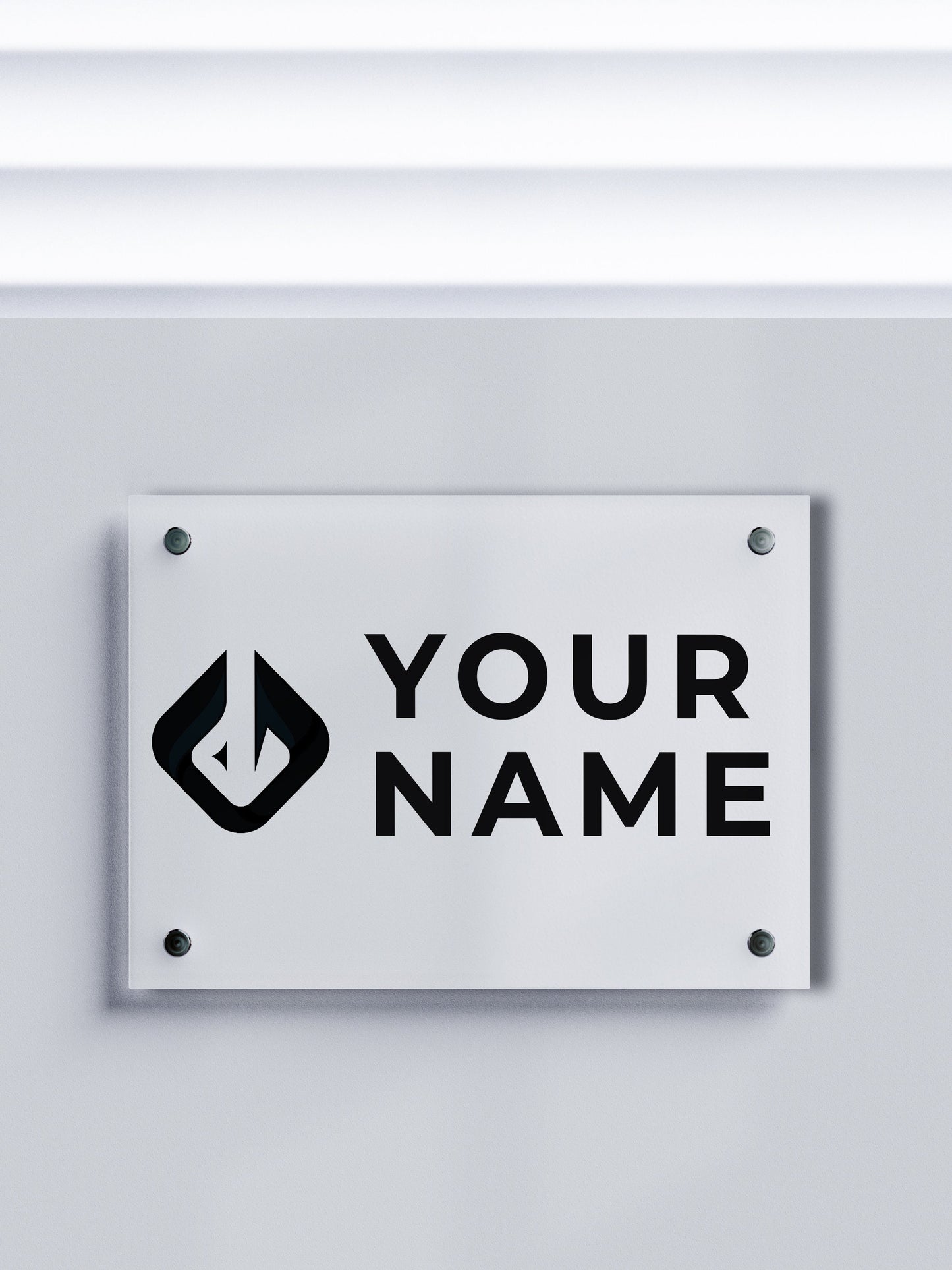 Custom ACM Business Sign - Personalized Aluminum Composite Name Plates for Offices and Companies - Custom Logo Signage