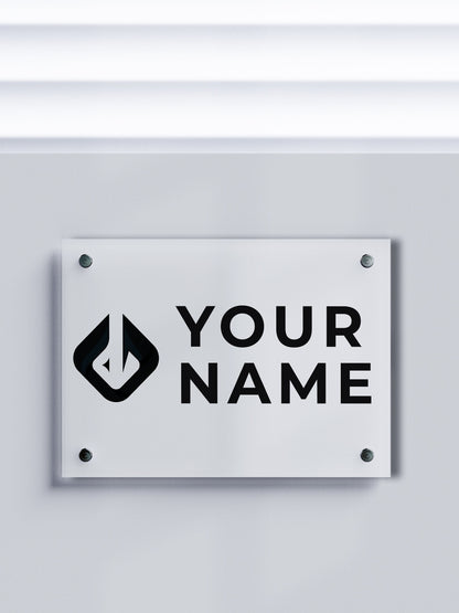 Custom ACM Business Sign - Personalized Aluminum Composite Name Plates for Offices and Companies - Custom Logo Signage