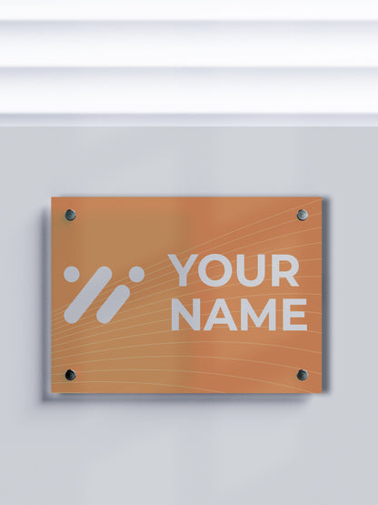 Custom ACM Business Sign - Personalized Aluminum Composite Name Plates for Offices and Companies - Custom Logo Signage