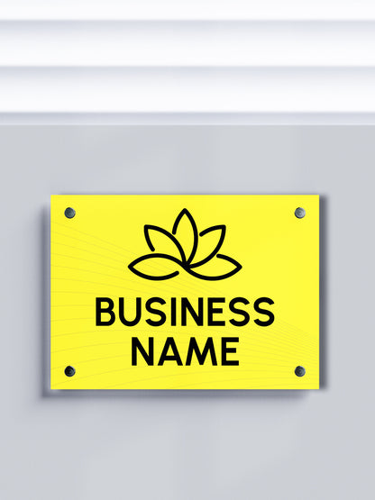 Custom ACM Business Sign - Personalized Aluminum Composite Name Plates for Offices and Companies - Custom Logo Signage