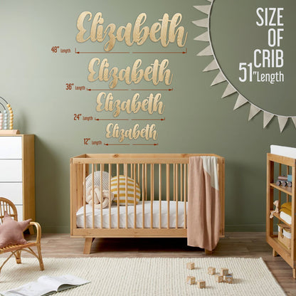 Personalized Wooden Name Signs - Custom Wood Letters - Laser Cut Out-Unfinished - Custom Wood Design- Baby Room Décor