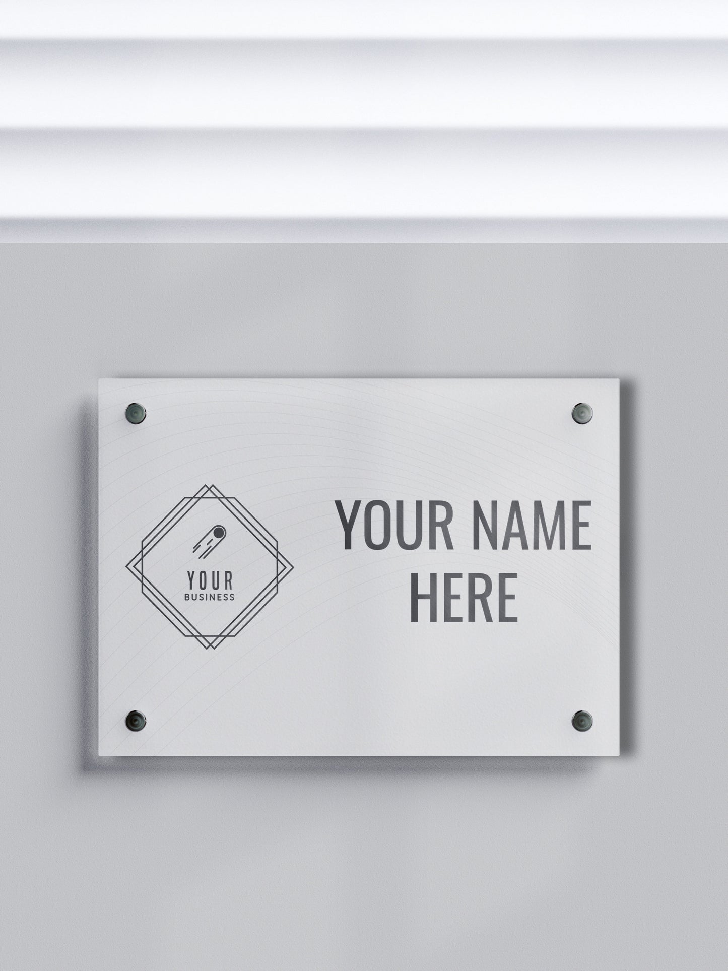 Custom ACM Business Sign - Personalized Aluminum Composite Name Plates for Offices and Companies - Custom Logo Signage