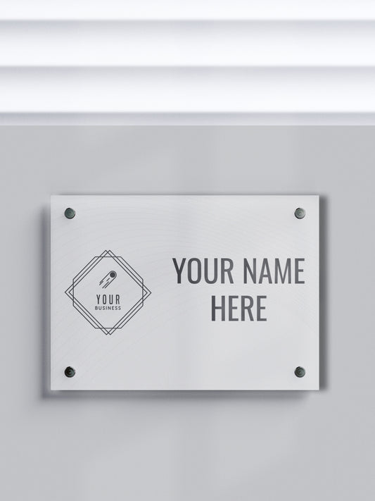 Custom ACM Business Sign - Personalized Aluminum Composite Name Plates for Offices and Companies - Custom Logo Signage