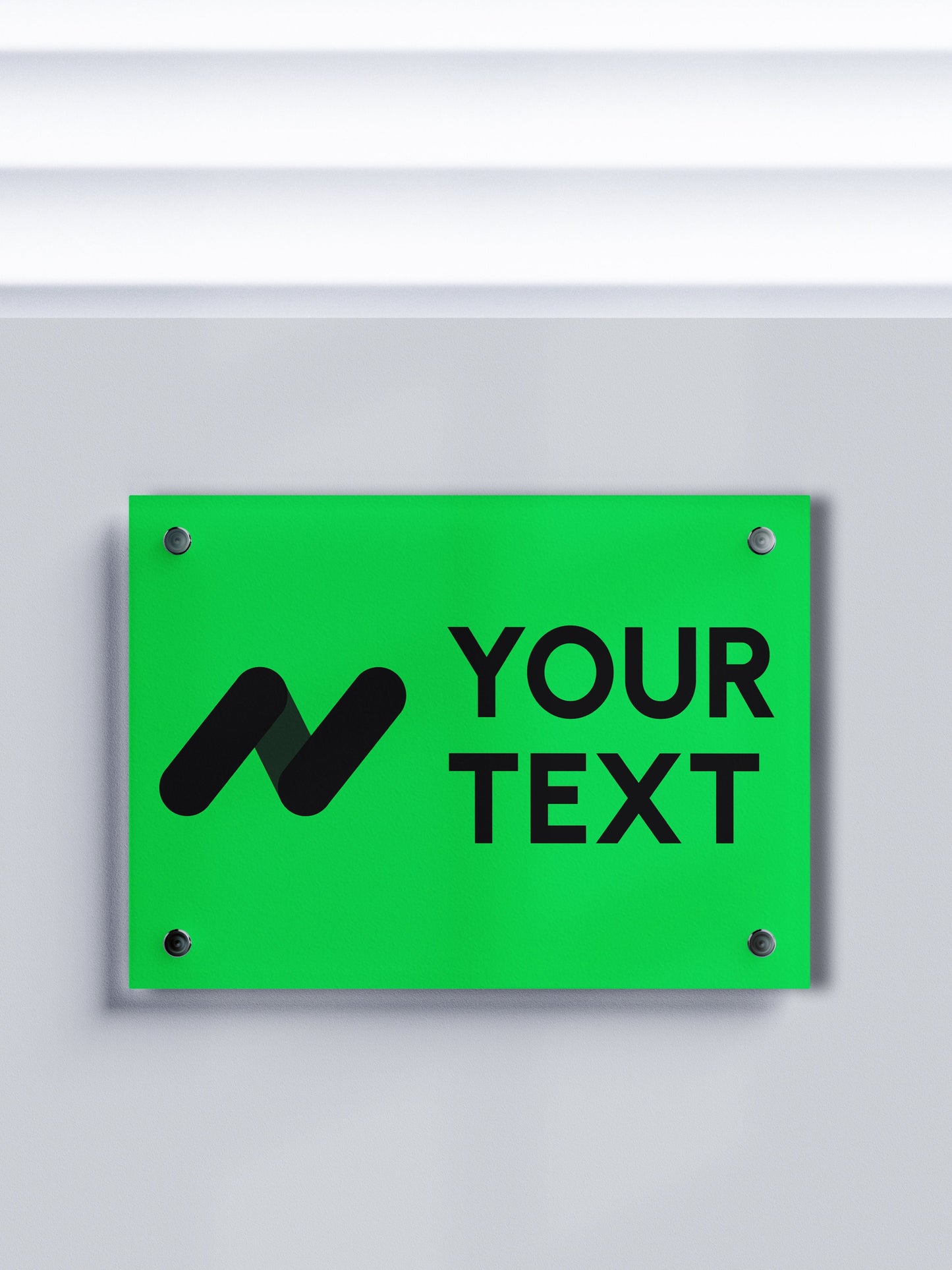 Custom ACM Business Sign - Personalized Aluminum Composite Name Plates for Offices and Companies - Custom Logo Signage